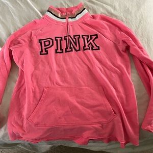 Pink quarter zip